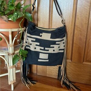 Mercy Grey DesignCo Limited Edition Pendleton Thunderbird Large Fringe Crossbody